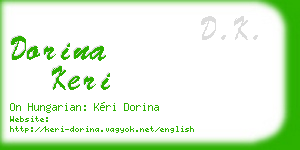 dorina keri business card